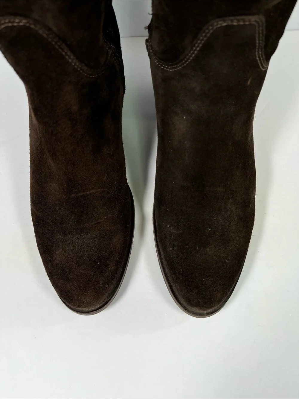 La Canadienne Polly Boots Women's 7.5 Brown Suede Knee High Waterproof Block